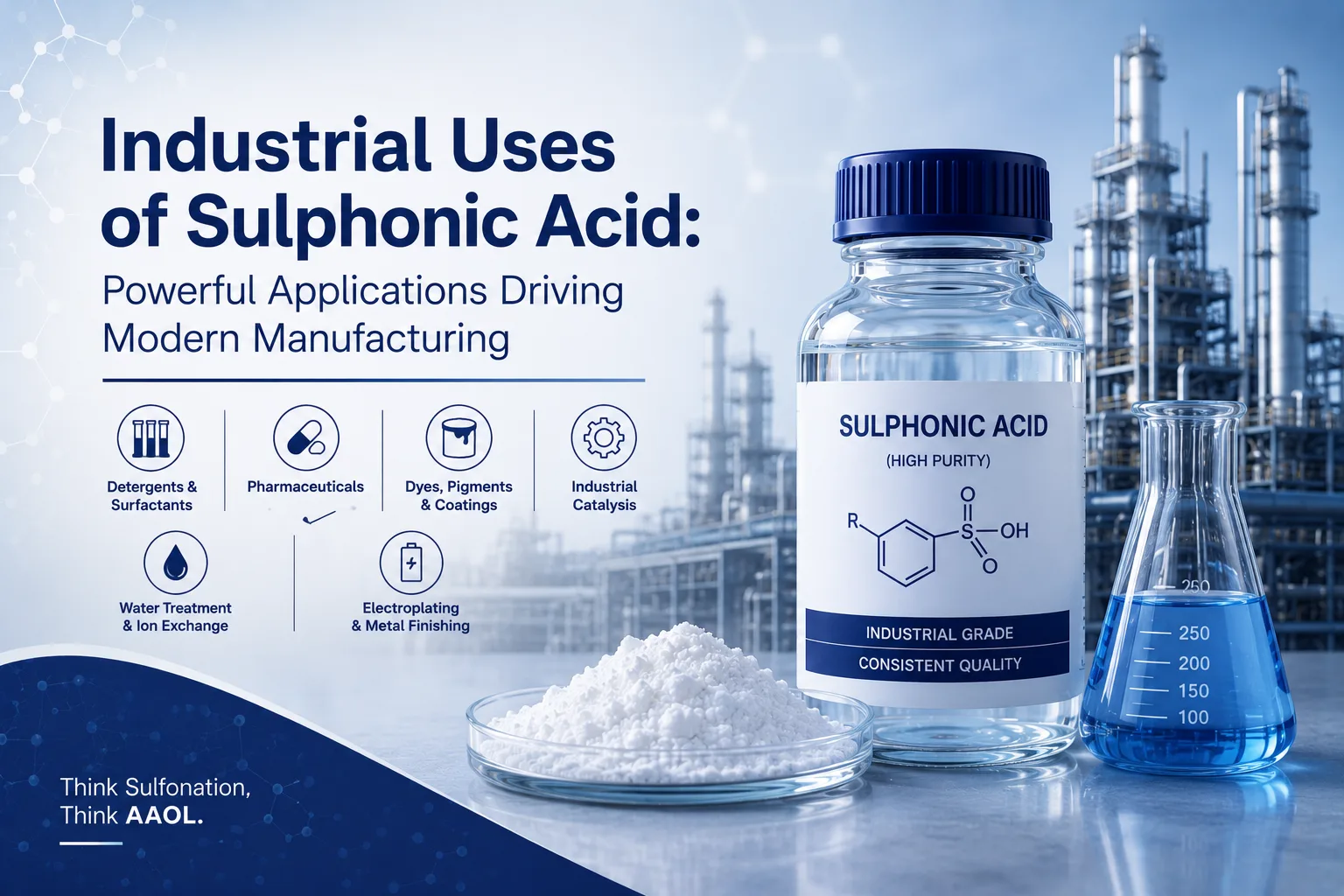 Industrial Uses of Sulphonic Acid Powerful Applications Driving Modern Manufacturing - AAOL India