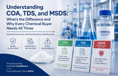 Understanding COA, TDS, and MSDS What's the Difference and Why Every Chemical Buyer Needs All Three - Blog Banner